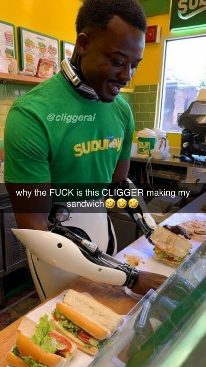 Why the FUCK is this CLIGGER making my sandwich